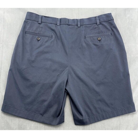 Brooks Brothers Shorts Mens 36 Navy Advantage Chino Stretch Flat Front Casual - Picture 2 of 11